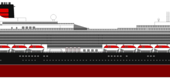 RMS Queen Elizabeth [Cruise Ship] (2010) - drawings, dimensions, figures